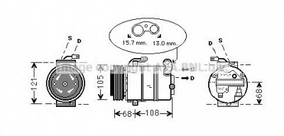 AVA QUALITY COOLING olak138 -  Компрессор, кондиционер